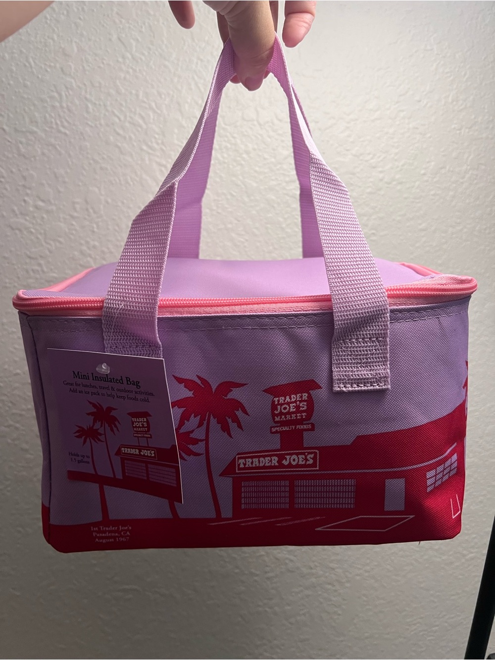 NWT Trader Joe's Pink Mini Insulated Bag